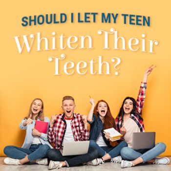 Saxonburg dentist, Dr. Roger Sepich at Saxonburg Dental Care talks to parents about when it’s safe for teenagers to whiten their teeth and why professional treatments are best.